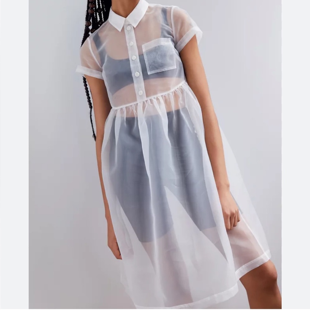 Urban Outfitters Cloud Nine translucent Midi shirt Dress